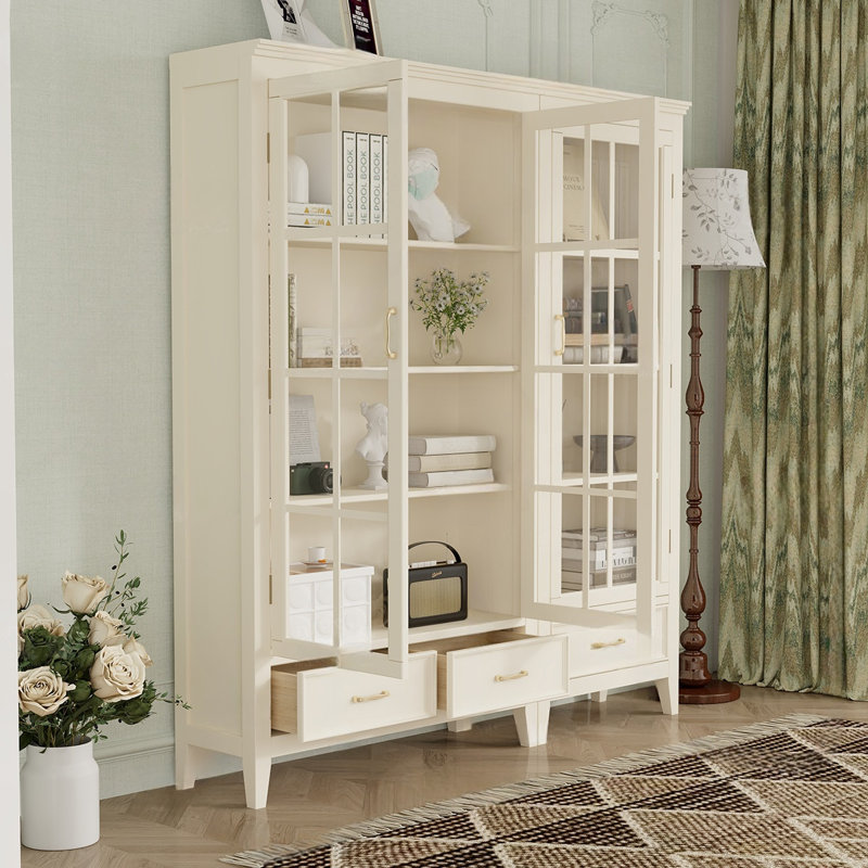 Vitrine moderne, simple et légère de luxe, Crème, crème