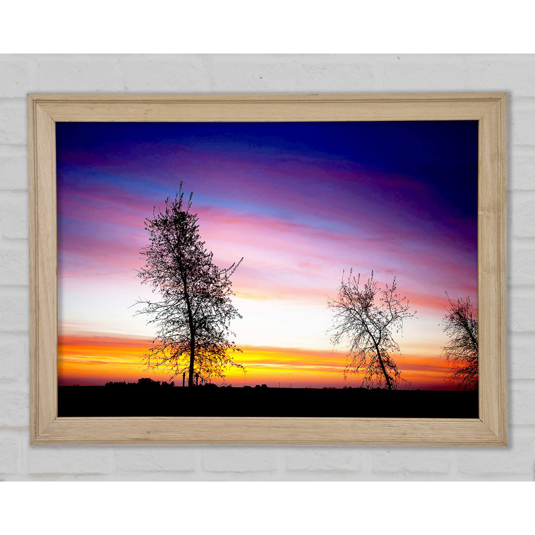 Gerahmtes Wandbild Winter Rainbow Sunrise