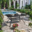 Nijel Rectangular Metal Outdoor Dining Table , 59'' in. W 35.4'' in. D