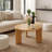 Claremont 30" Solid Rubberwood Coffee Table for Living Room, Round Wood Tea Table with Chunky Legs for Small Spaces & Holiday Hosting-880246075