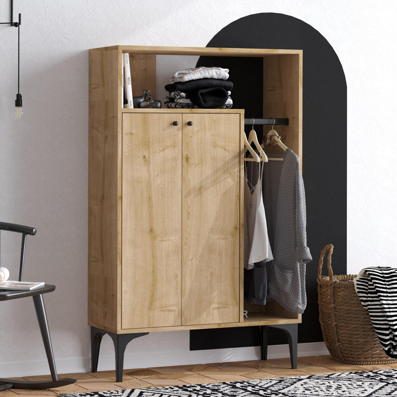 Baneen 8 Pair Shoe Storage Cabinet, Walnut