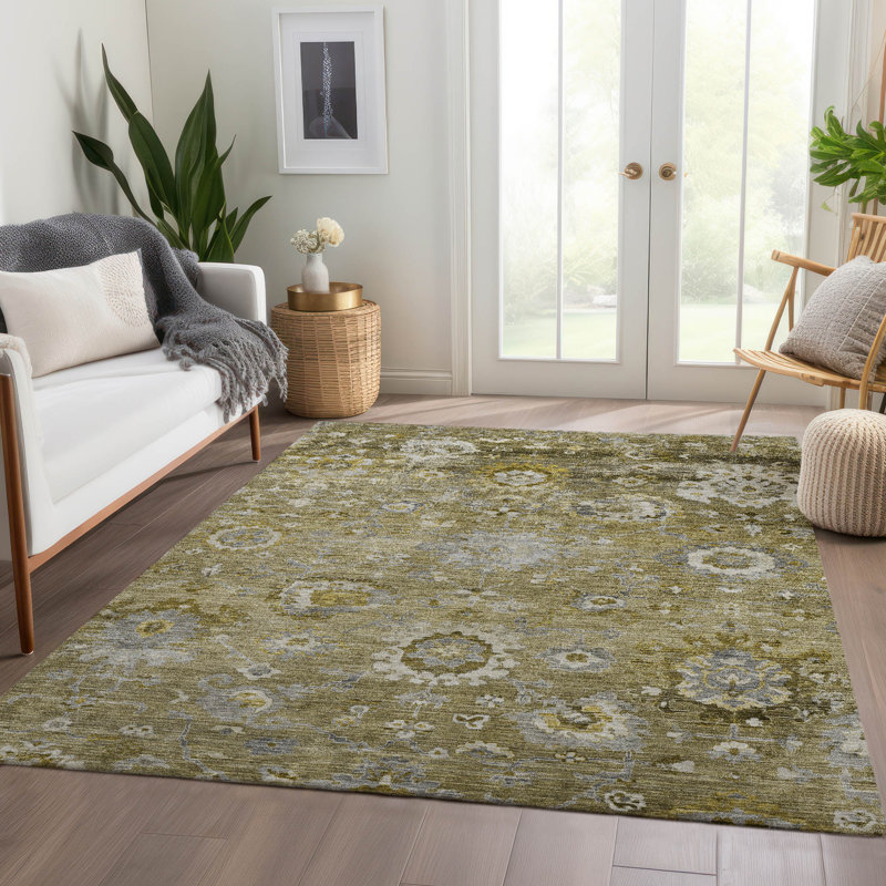Tapis brun intérieur / extérieur lavable à la machine Chantille ACN1107, Rectangle 9 pi x 12 pi