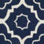 Tapis bleu foncé / ivoire en laine touffeté à la main Carolene-19275111