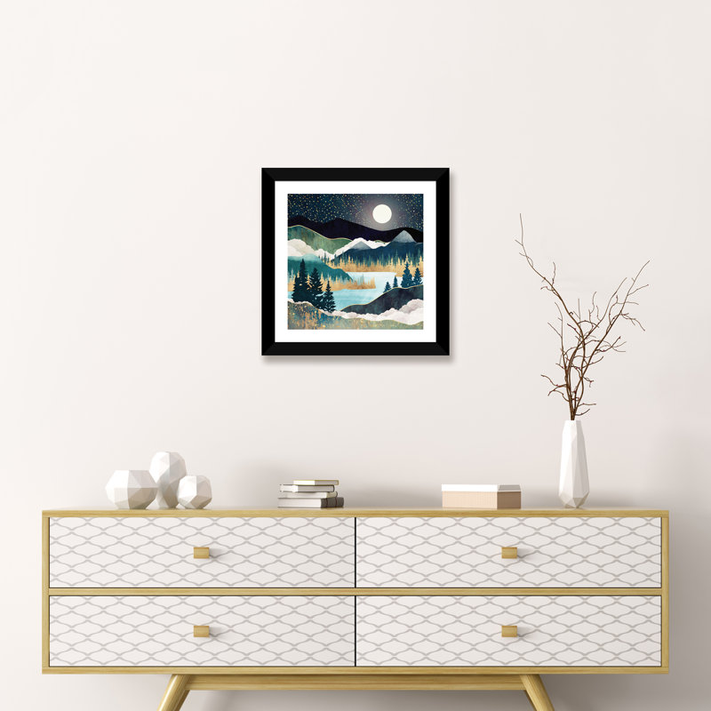 « star lake » par spacefrog designs-print, H 16 po x l 16 po x P 1 po, Papier avec cadre noir