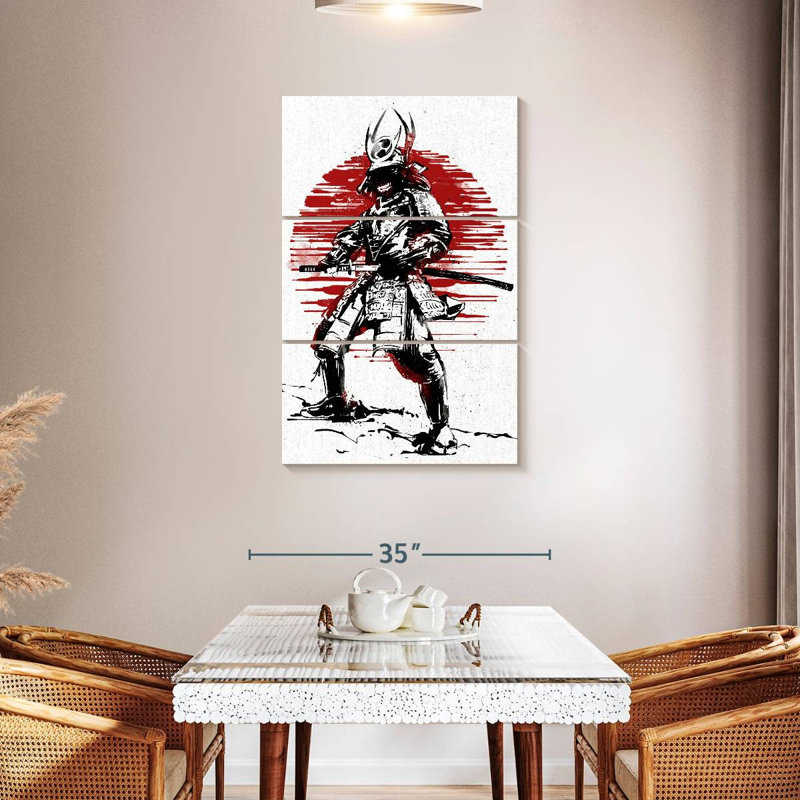 Sireci Red Sun Samurai, 45" H x 28" W