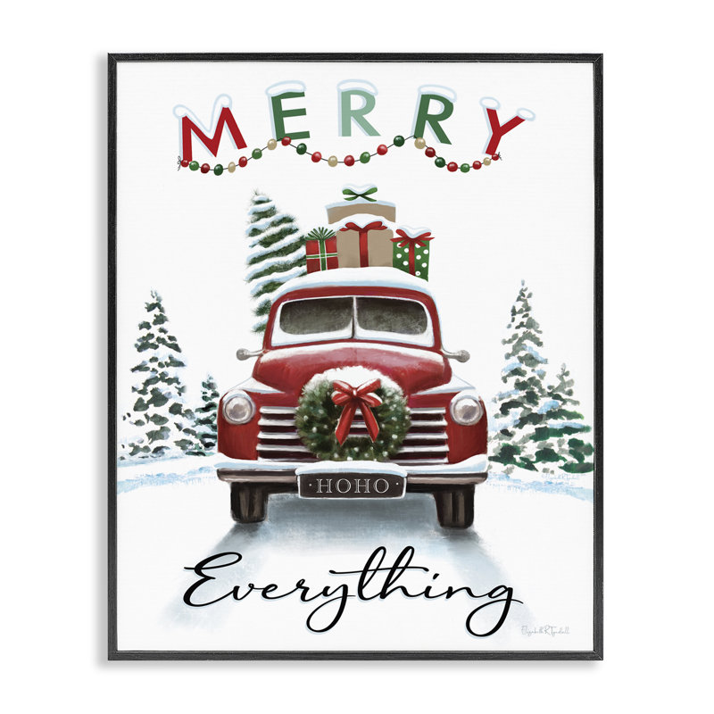 Art de giclée encadrée de voiture Merry, Giclée encadrée noir minuit, H 14 po x l 11 po