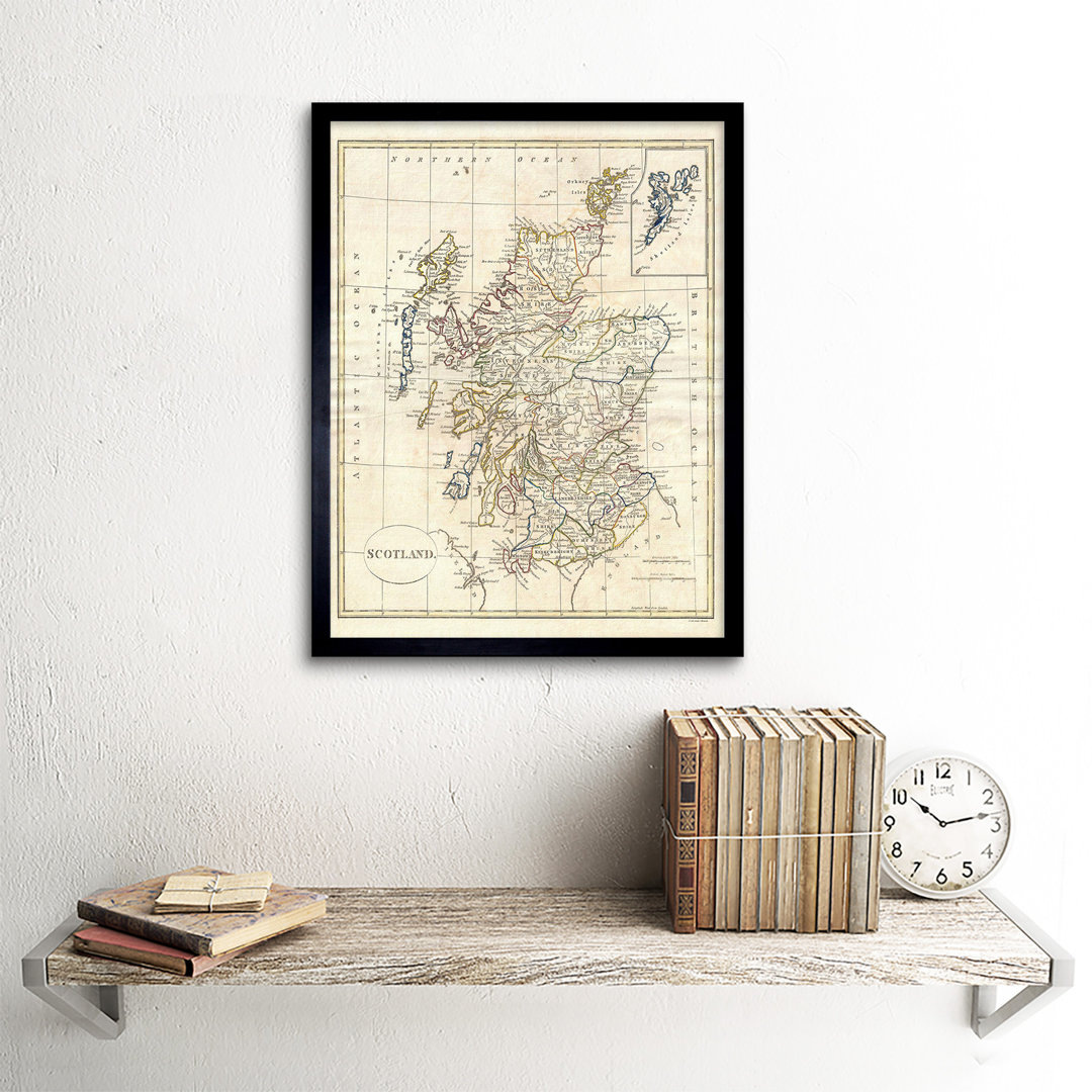 1799 Clement Cruttwell Map Scotland Vintage - Single Picture Frame Art Prints