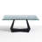 Carrocci Extendable Glass Top Metal Base Dining Table