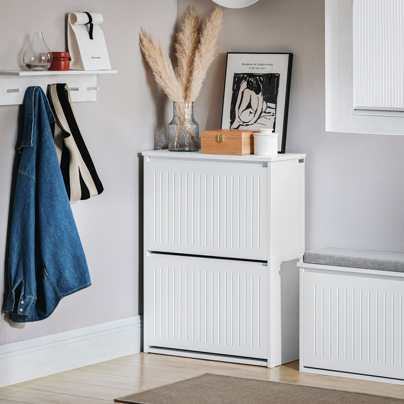 Shoe Storage Cabinet, White, 2