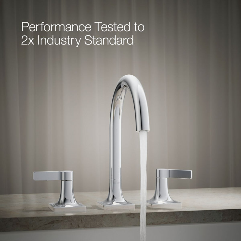 Deck Mounted Bath Faucet, Polished Chrome