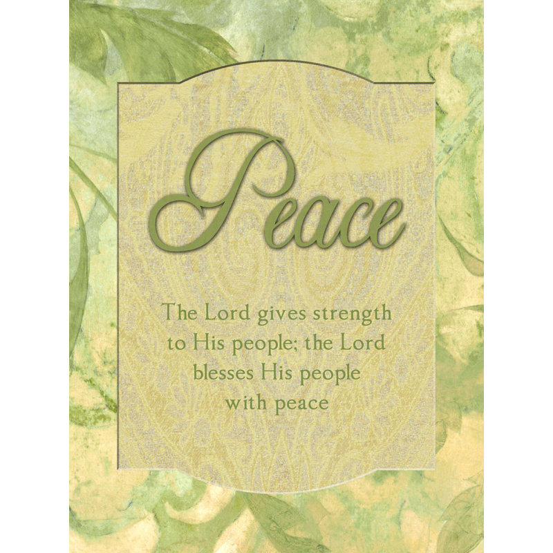 Peace Peace - reproduction d'art sur toile tendue, L 30 po x H 40 po