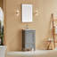 Meuble-lavabo simple autoportant entièrement assemblé avec comptoir
