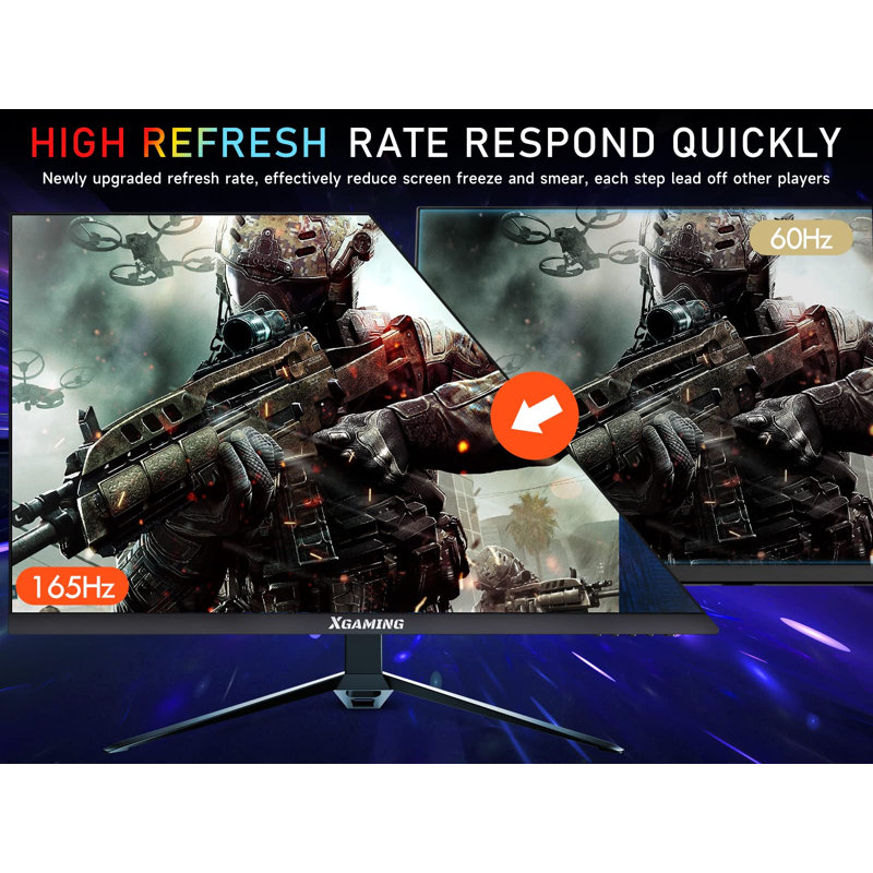 Moniteur de jeu QHD avec lumières arc-en-ciel