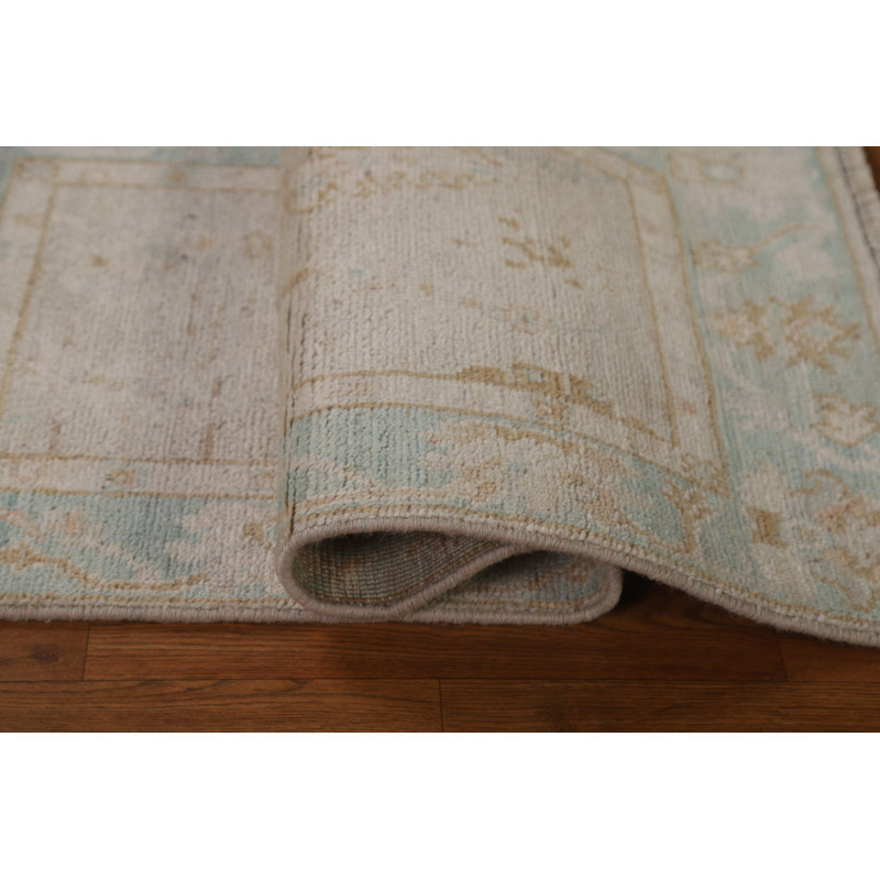 One-of-a-Kind 2'0" X 4'1" New Age Wool Area Rug in Beige