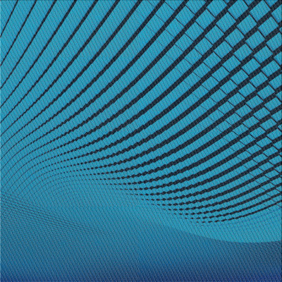 Laine tissée à la machine abstraite et Tapis décoratif polyester bleu