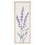 32 po x 12 po, art floral encadré en bois naturel blanc et lavande