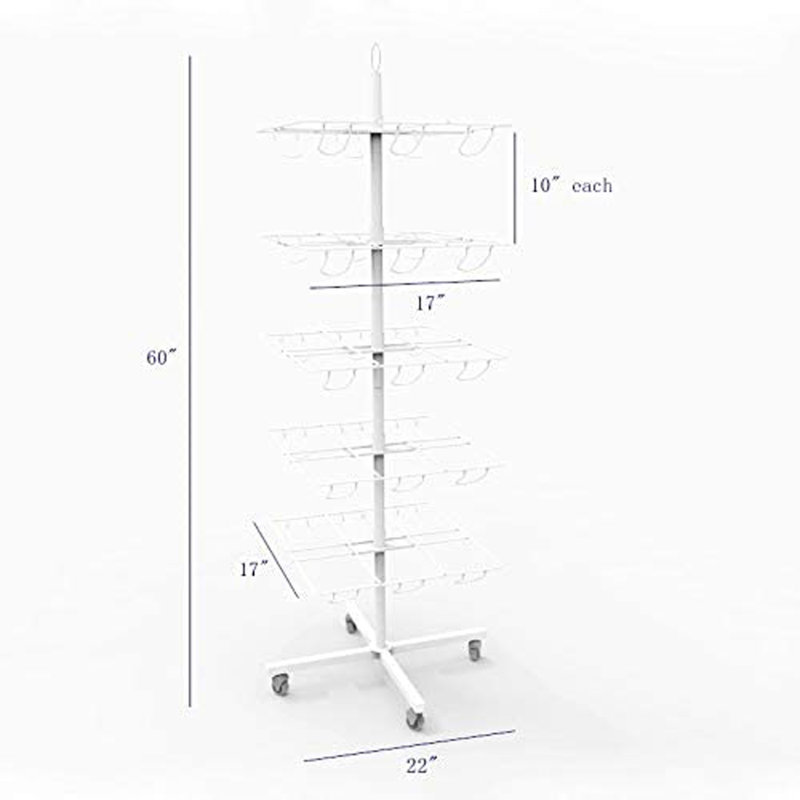 21.97'' W Metal Merchandiser with Wheels