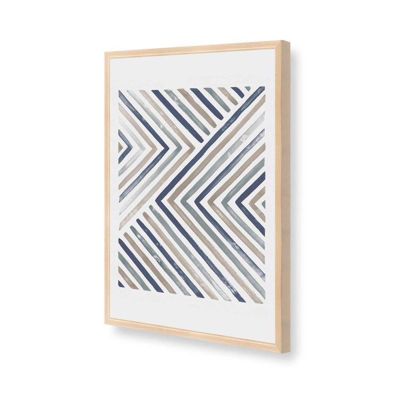 Linear Visions I Print, H 15 po x l 12 po, Cadre ouvert en érable brut