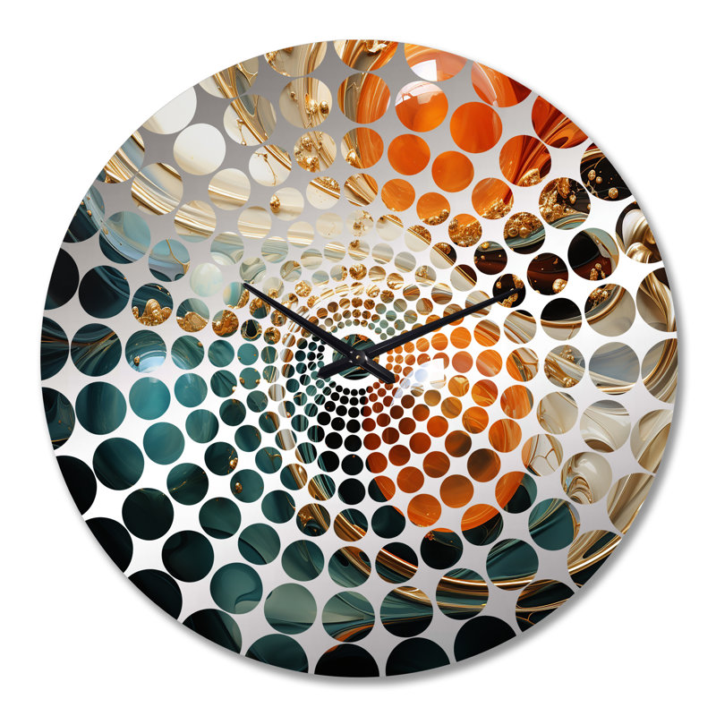Yaakov - Horloge murale peinture abstraite, Grand