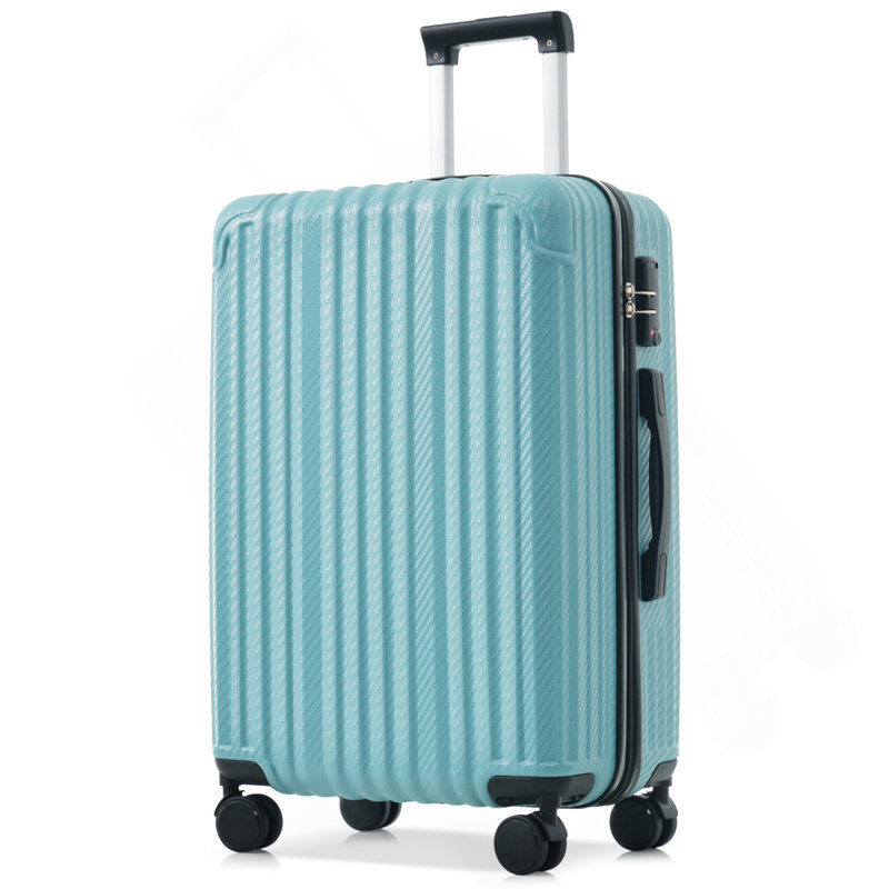 Ensemble 6 pièces de bagage, valise rigide en ABS avec roues pivotantes, verrou TSA, crochets latéraux, bagage à main léger et bagage à main