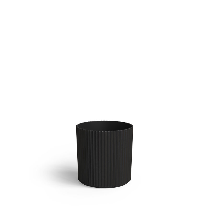 Pot à fleurs rond Byron, H 10 po x l 10 po x P 10 po, Noir
