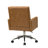 Auric Mid-Century Modern 23" W Leather Height-Adjustable Swivel Office Chair with Button Design-779435318