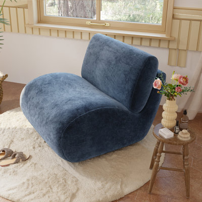 Fauteuil d'appoint pivotant rembourré avec dossier amovible Caleb