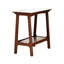 Table d'appoint rétro ardoise rétro brun rougeâtre avec tablette de rangement, petite table de bout pour le salon, petits espaces, maison de ferme, table de chevet mince