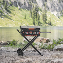COSTWAY Portable Gas Grill, 20,000 BTU Tabletop Barbecue Grill with 2  Burners, Dual Temperature Control, Folding Legs, Built-in Thermometer,  Propane