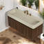 Meuble-lavabo moderne, rangement en bois de noyer de 24 po-1039920514