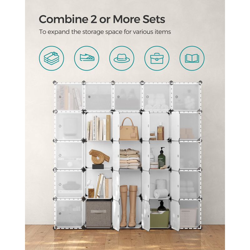 15 Pair Stackable Shoe Storage Cabinet
