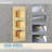 Wall Mounted Waterfall & Rain Shower Head Brushed Gold Shower Faucet Set, Rough-In Thermostatic Valve Included
