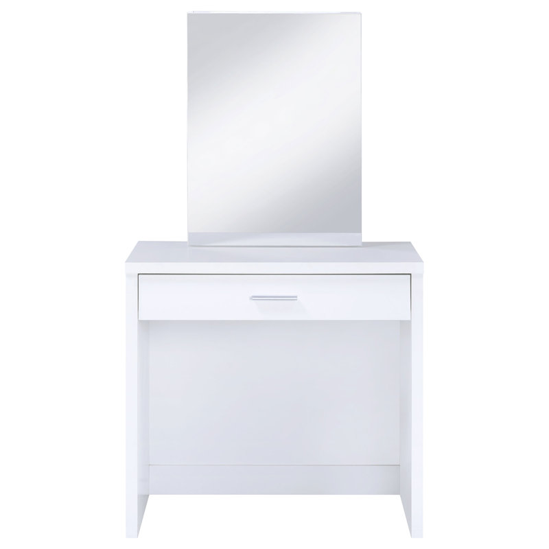 Harvey Vanity Set With Lift-Top Stool White