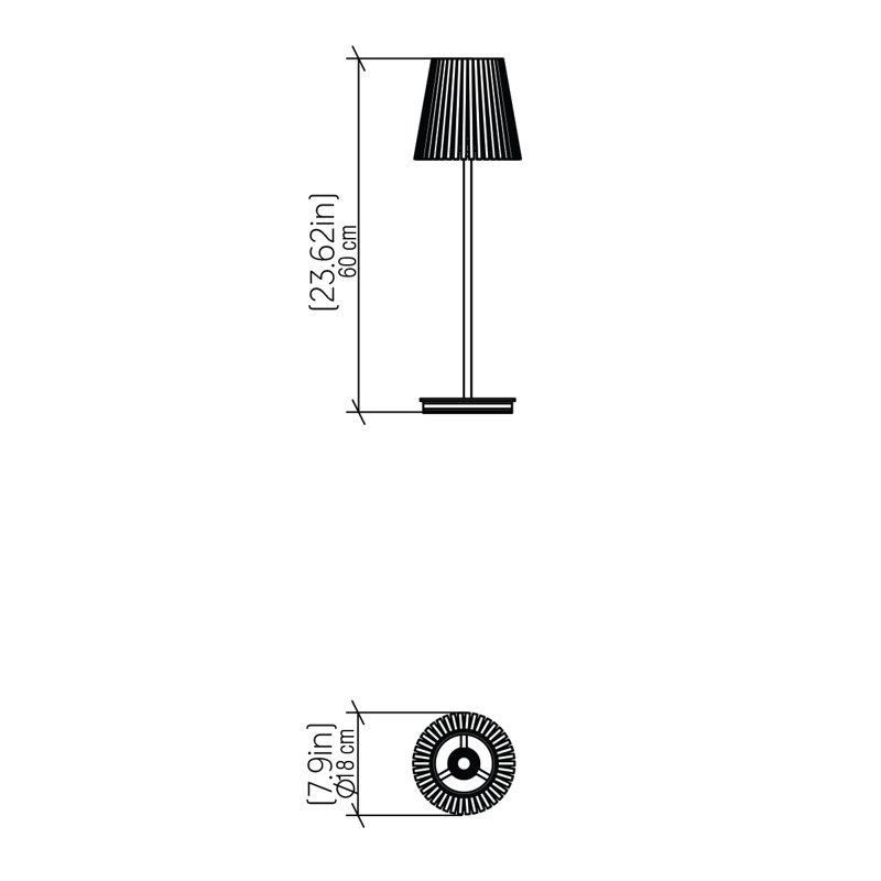 Living Hinges Table Lamp, 23.62" H x 7.9" W x 7.9" D, Organic White