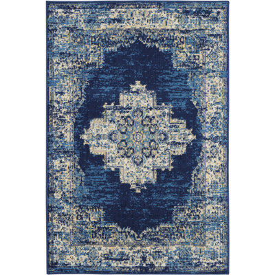 Tapis bleu marine Bo