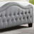 Upholstered Polyester Tufted Button Adjustable Height Headboard with Footboard-746808043-746808040