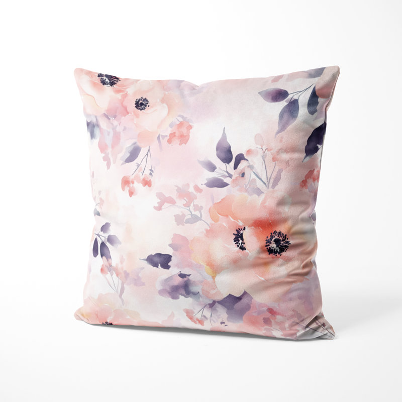 Coussin Floral, H 16 po x l 16 po