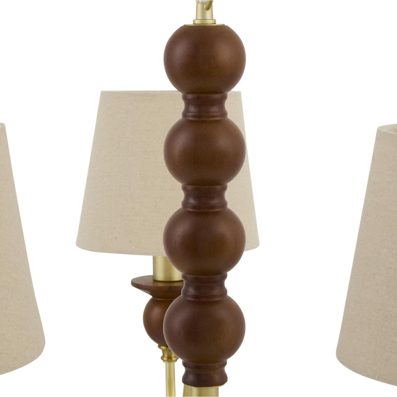 Lustre Myoshia, H 47 po x l 28 po x P 28 po, Beige, 5 lumières