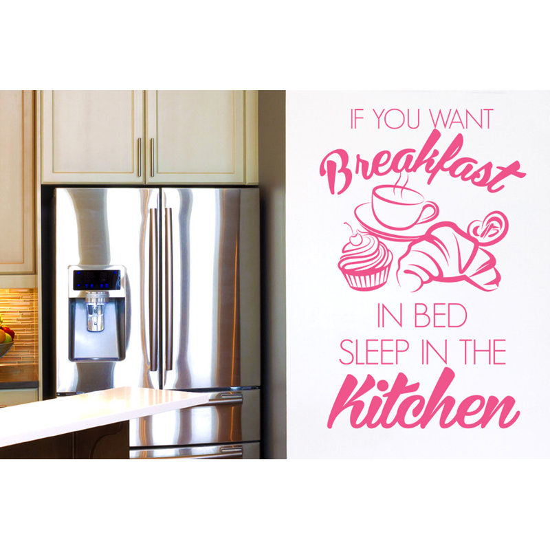 Food & Beverage Non-Wall Damaging Wall Decal, Pink