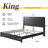 Marro Farmhouse Overlapped Wood Platform Bed-2088410054-2088410053