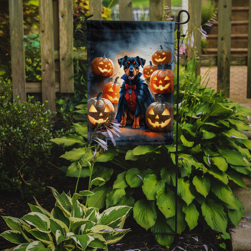 Drapeau de jardin chiot Halloween, Doberman Pinscher