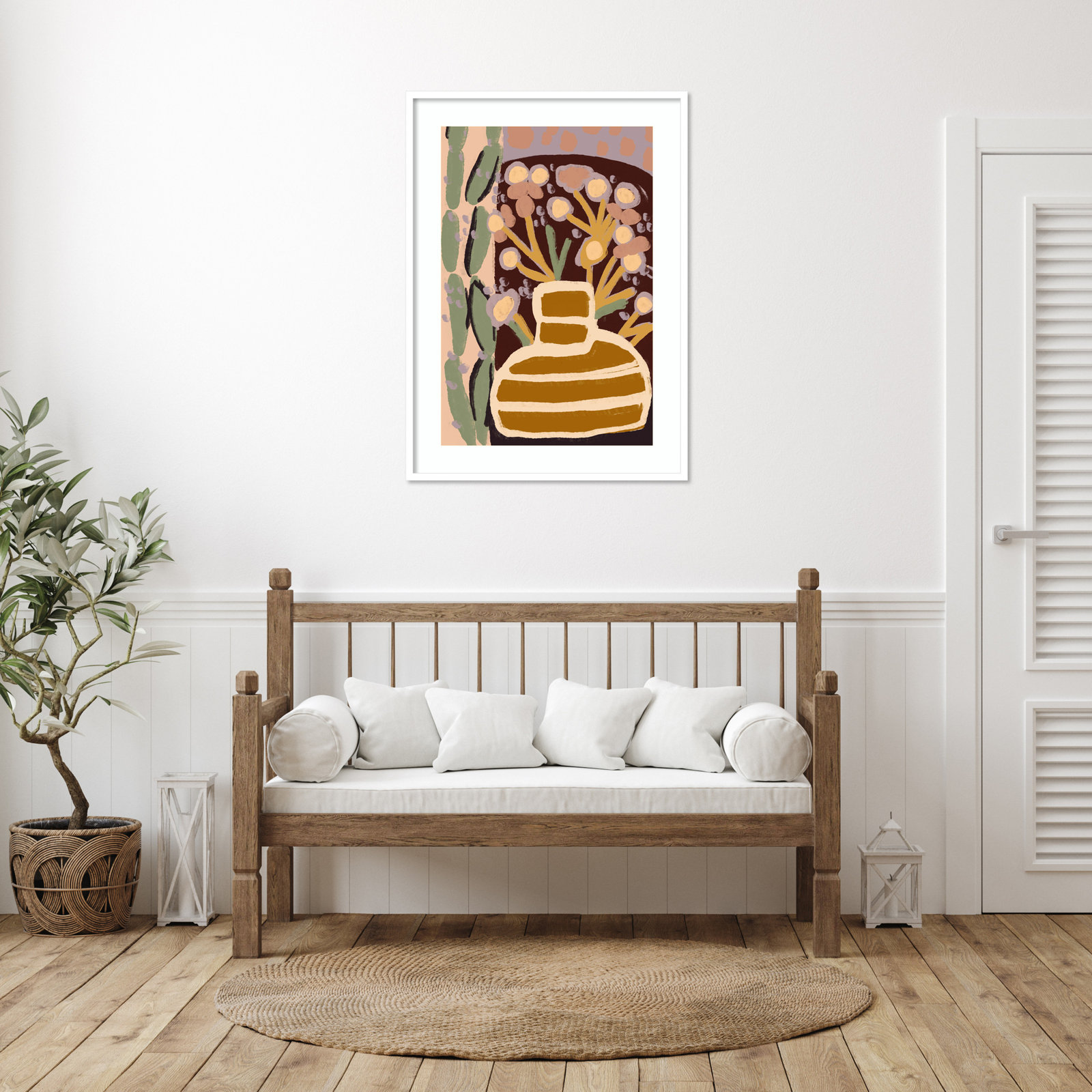 Pastel Impression by Treechild, White Framed, 33" H x 24" W