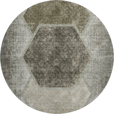 Premium Machine Washable Prisco Taupe Rug