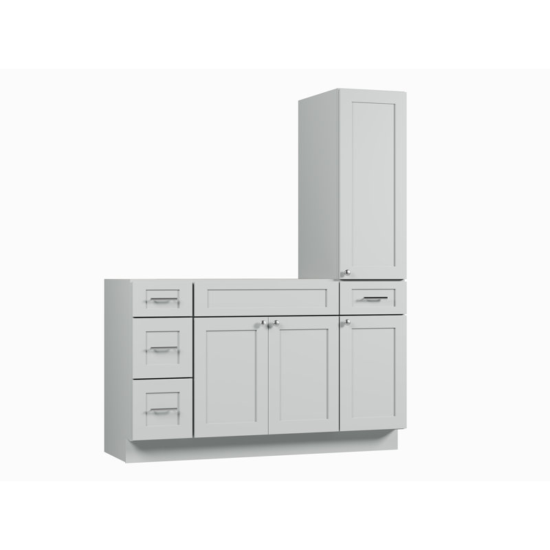 Meuble-lavabo simple 63 po Disar, Gris