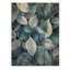Caydn - bleu sarcelle, feuilles, harmonie sur bois-1156416200