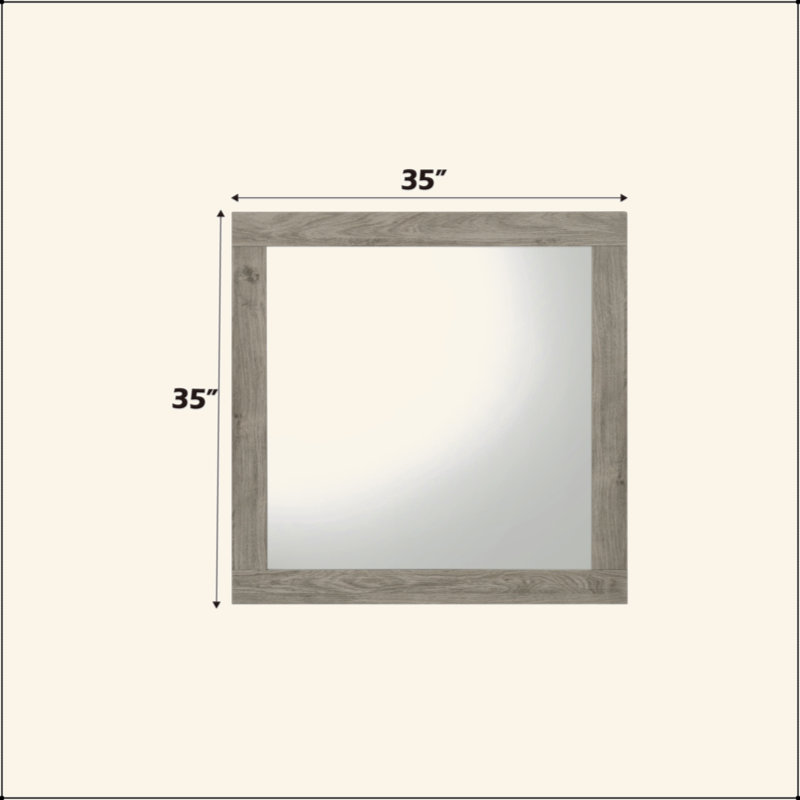 Miroir à finition gris clair
