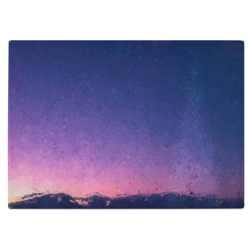 Glass Moon Over Iran in Abstract Chopping Board, 28.5 cm W x 20 cm L
