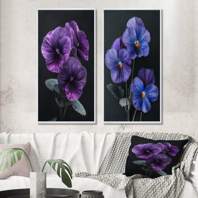 Ensemble d'art mural 2 pièces Roush - Pansies