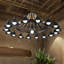 17 - Light Dimmable Wagon Wheel Chandelier
