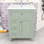 Meuble-lavabo de 24 po avec lavabo en céramique, tablettes réglables et 4 tiroirs-248534292